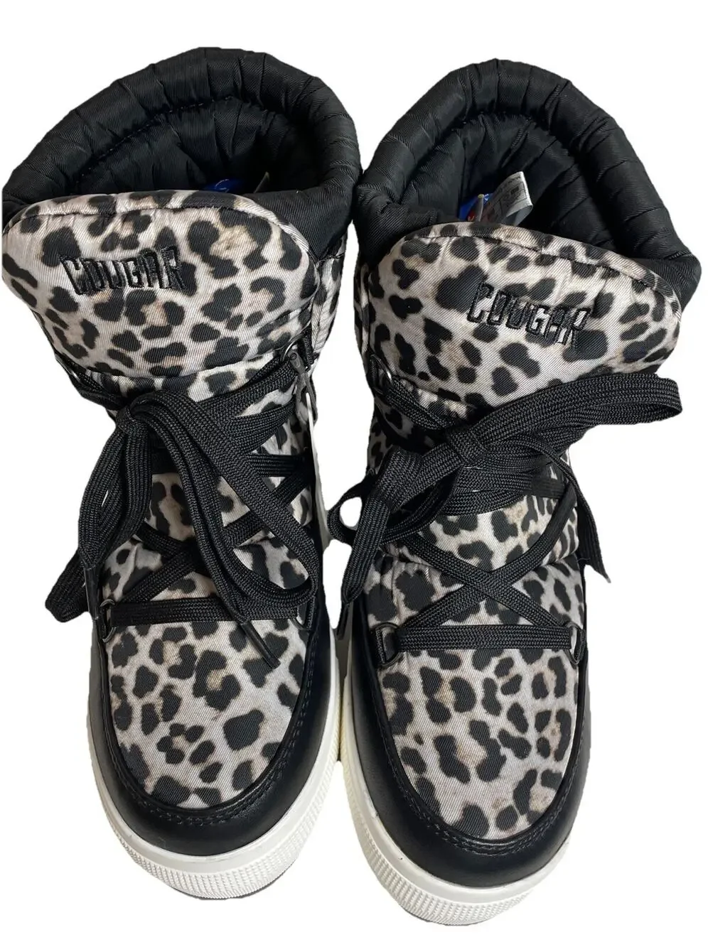 Cougar Shoes Wink Waterproof Nylon Leopard Boots Sz 6